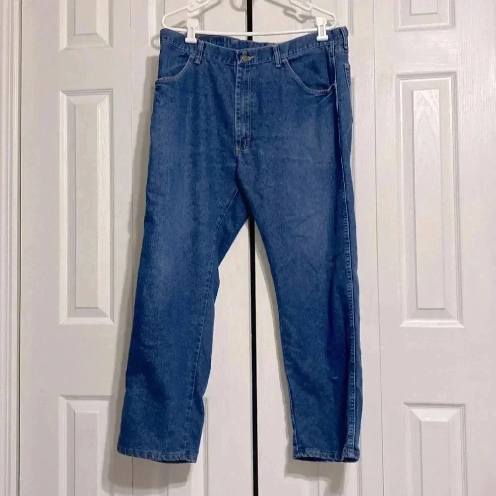 Wrangler regular fit blue jean denim pants size 38x30
